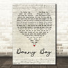 Celtic Woman Danny Boy Script Heart Song Lyric Quote Print