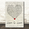 Culture Club Love Is Love Script Heart Song Lyric Quote Print