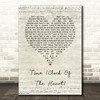 Culture Club Time (Clock Of The Heart) Script Heart Song Lyric Quote Print