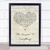 David Alexander The Answer To Everything Script Heart Song Lyric Quote Print