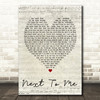 Emeli Sandé Next To Me Script Heart Song Lyric Quote Print