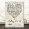 Foreigner Waiting For A Girl Like You Script Heart Song Lyric Quote Print