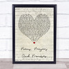 John Denver Poems, Prayers And Promises Script Heart Song Lyric Quote Print