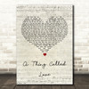 Johnny Cash A Thing Called Love Script Heart Song Lyric Quote Print