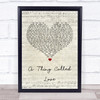 Johnny Cash A Thing Called Love Script Heart Song Lyric Quote Print