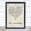 Kings Of Leon Use Somebody Script Heart Song Lyric Quote Print