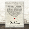 Lady Gaga & Bradley Cooper Shallow Script Heart Song Lyric Quote Print