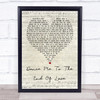 Leonard Cohen Dance Me To The End Of Love Script Heart Song Lyric Quote Print