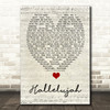 Hallelujah Leonard Cohen Script Heart Quote Song Lyric Print