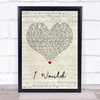 Lower Than Atlantis I Would Script Heart Song Lyric Quote Print