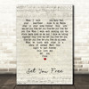 N-Trance Set You Free Script Heart Song Lyric Quote Print