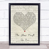Queen The Show Must Go On Script Heart Song Lyric Quote Print