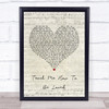 Rebecca Ferguson Teach Me How To Be Loved Script Heart Song Lyric Quote Print