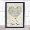 Rod Stewart For The First Time Script Heart Song Lyric Quote Print