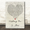 Rose Royce Wishing On A Star Script Heart Song Lyric Quote Print