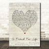 Steve Harley & Cockney Rebel A Friend For Life Script Heart Song Lyric Print