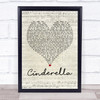 Steven Curtis Chapman Cinderella Script Heart Song Lyric Quote Print