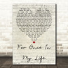 Stevie Wonder For Once In My Life Script Heart Song Lyric Quote Print