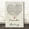 Trembling Blue Stars November Starlings Script Heart Song Lyric Quote Print