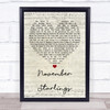 Trembling Blue Stars November Starlings Script Heart Song Lyric Quote Print