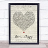 Underworld Born Slippy Script Heart Song Lyric Quote Print