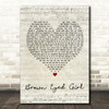 Van Morrison Brown Eyed Girl Script Heart Song Lyric Quote Print