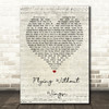 Westlife Flying Without Wings Script Heart Song Lyric Quote Print