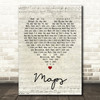 Yeah Yeah Yeahs Maps Script Heart Song Lyric Quote Print