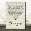 Black Sabbath Changes Script Heart Quote Song Lyric Print