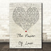 Celine Dione The Power Of Love Script Heart Song Lyric Quote Print