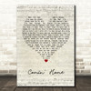 City And Colour Comin' Home Script Heart Quote Song Lyric Print