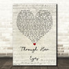 Dream Theater Through Her Eyes Script Heart Quote Song Lyric Print