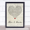 Eli Young Band Skin & Bones Script Heart Quote Song Lyric Print