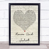 Dire Straits Romeo And Juliet Script Heart Song Lyric Quote Print