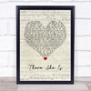 Frank Turner There She Is Script Heart Quote Song Lyric Print