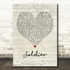 Gavin DeGraw Soldier Script Heart Quote Song Lyric Print