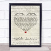 Glen Campbell Wichita Lineman Script Heart Quote Song Lyric Print