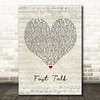 Houses Fast Talk Script Heart Quote Song Lyric Print