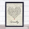 Paul Weller Gravity Script Heart Quote Song Lyric Print