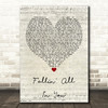 Shawn Mendes Fallin' All In You Script Heart Quote Song Lyric Print