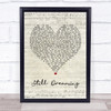 Silverstein Still Dreaming Script Heart Quote Song Lyric Print