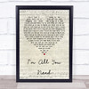 The Divine Comedy I'm All You Need Script Heart Quote Song Lyric Print