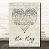 The Lumineers Ho Hey Script Heart Quote Song Lyric Print