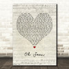 The Proclaimers Oh Jean Script Heart Quote Song Lyric Print