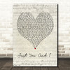 Tom Walker Just You And I Script Heart Quote Song Lyric Print