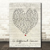 George Michael A Different Corner Script Heart Song Lyric Quote Print