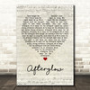 Wilkinson Afterglow Script Heart Quote Song Lyric Print