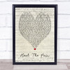 George Michael Heal The Pain Script Heart Song Lyric Quote Print