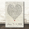 George Michael Jesus To A Child Script Heart Song Lyric Quote Print