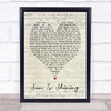 Sun Is Shining Axwell Ingrosso Script Heart Song Lyric Quote Print
